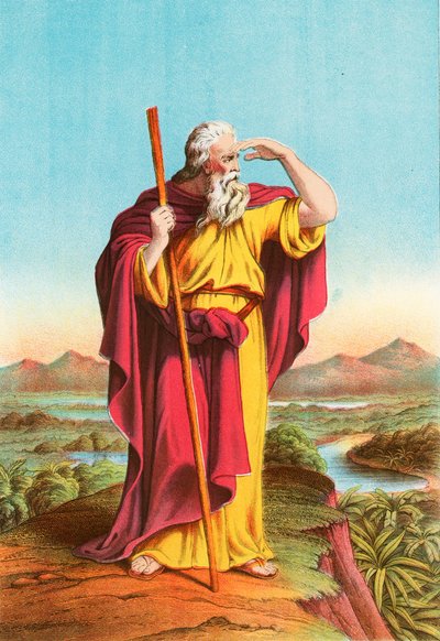 Moses Viewing the Promised Land by English School